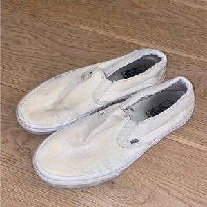 White Slip on Vans